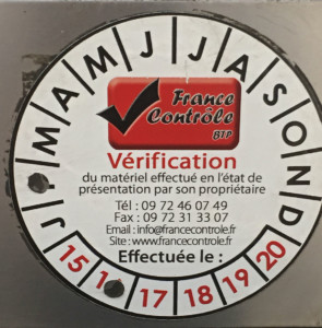 Etiquette de controle de grue